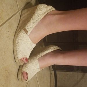 Madden Girl Creme Wedge